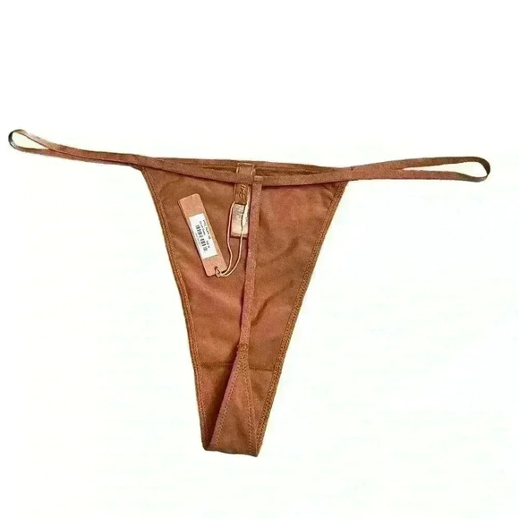 SKIMS COTTON JERSEY  T-STRING THONG IN CAMEL SIZE 3X - Picture 6 of 8